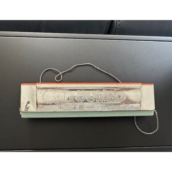 Vintage Jumbo Stelco Monica Harmonica W Germany Large Toy String Works Rare HTF